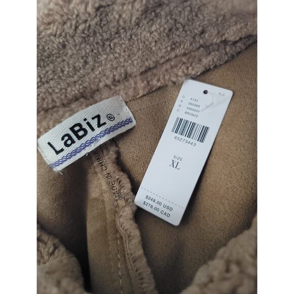 Anthropologie LaBiz Relaxed Sherpa Moto Jacket - New XL - Picture 6 of 9